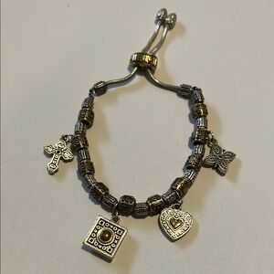 Premier Designs Silver and Gold Charm Bracelet